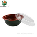 Disposable Black Microwavable Container Noodle Soup Bowl